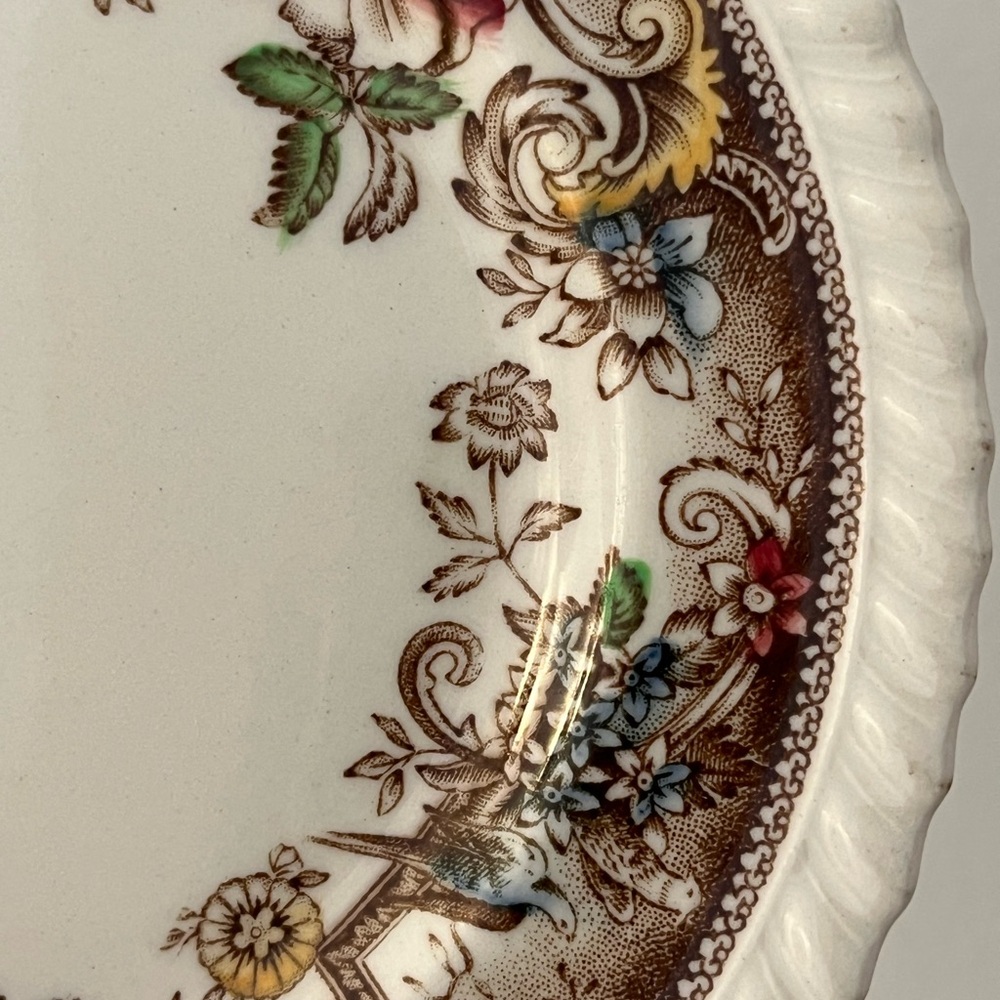 Set of 4 Vintage Johnson Brothers Devonshire Plates Brown Floral - Picture 12 of 12